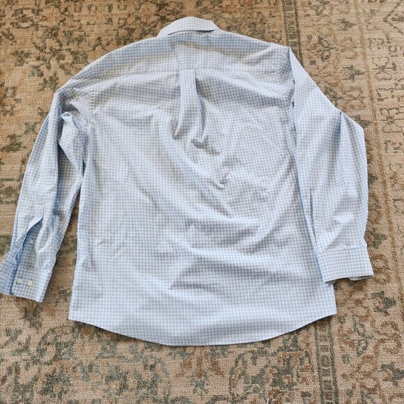 Jos a bank traveler collection button down collar solid dress shirt blue size M - Picture 10 of 12